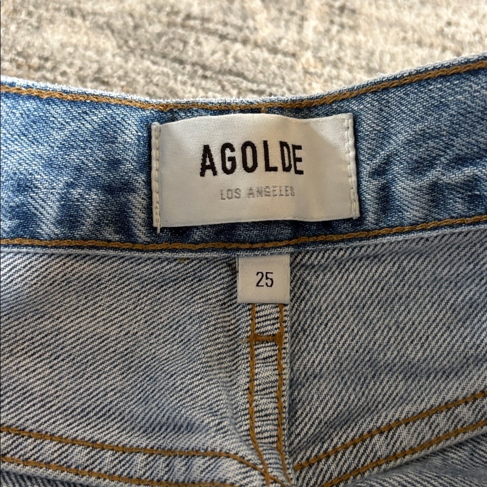Agolde women’s Blue Jeans - size 25 - Riley - button fly - Picture 4 of 6